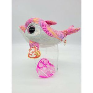 Ty Beanie Boos Sparkles The Pink Dolphin Plush Stuffed w/Tag + free bubblepop 🎁